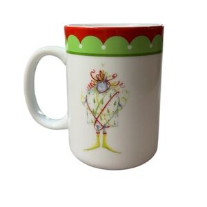 Department 56 Patience Brewster Festive Mug with Red and Green Accents